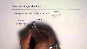 Simplify Trigonometric Expression Using CoFunction Identity