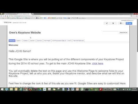 Keystone Screencast 1: Working with your Keystone Google Site