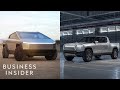 How Tesla's Cybertruck Stacks Up Against The Rivian R1T Electric Truck