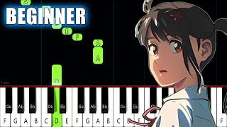 Suzume - Suzume no Tojimari Main Theme - SLOW EASY Piano Tutorial Resimi