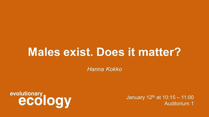 NF 2017: Males exist. Does it matter? | Hanna Kokko