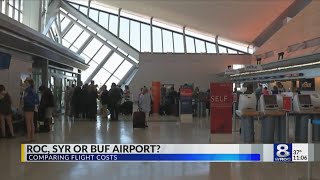 Comparing flight costs in Rochester, Syracuse, and Buffalo