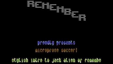 Intro For Microprose Soccer By Remember - Commodore 64