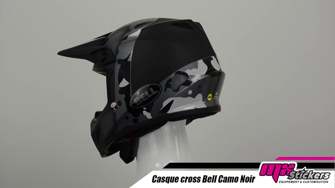 Casque Cross Bell Mx 9 Presence Noir Camo Mx Stickerscom Youtube