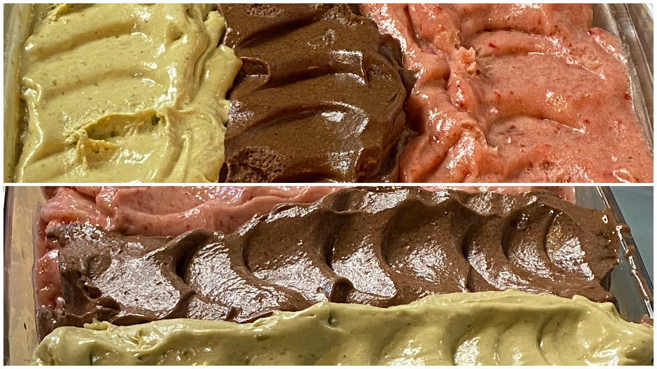 كلاص  من ثلاث نكهات بدون سكر صحي من الذ مايكون حضريه في خمس دقايق 😋😋😋🍧🍧🍦🍨