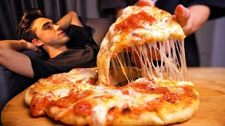 ASMR MUKBANG EXTRA CHEESY PEPPERONI PIZZA | COOKING & EATING SOUNDS | McBang ASMR