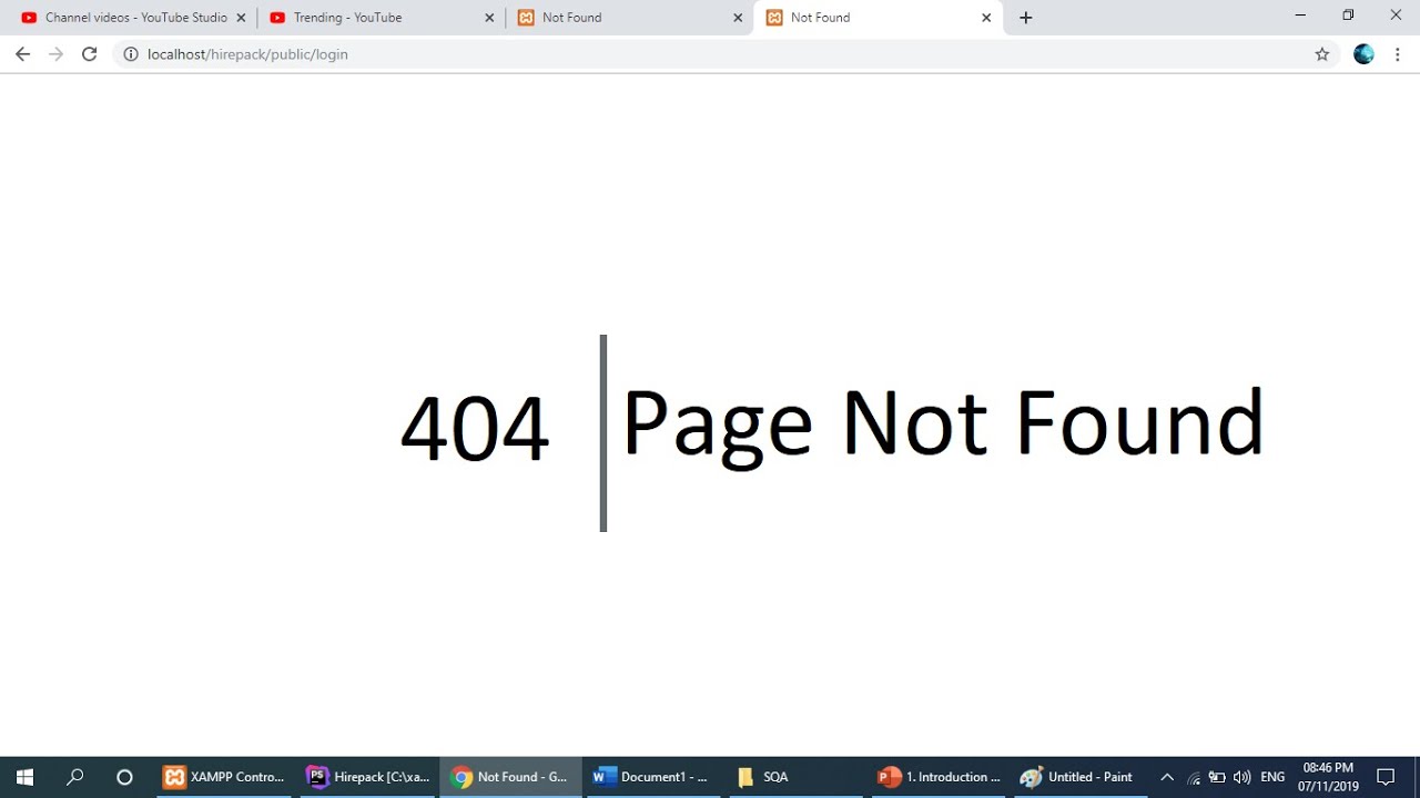 404 Page Not Found Laravel || Solved 100%