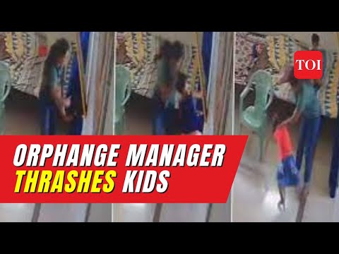 CHILD ABUSE! Woman manager caught on cam THRASHING ORPHANS