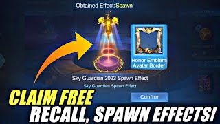 CLAIM FREE RECALL & SPAWN EFFECTS | MOBILE LEGENDS POWER CRYSTAL