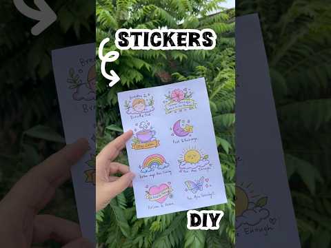 🌸DIY Market Style Stickers Hack🏡 #shorts #shortvideo #how to make Sticker #papercraft @meowart15