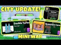 *NEW* CITY UPDATE! Quantum Core Generator & Double Turbo Tower Added in Mini War | ROBLOX