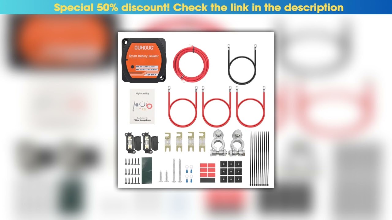 Unboxing Voltage Sensitive Split Charge Relay Set 12V AMP VSR 110Amp for Camper Car RV Yacht Steame