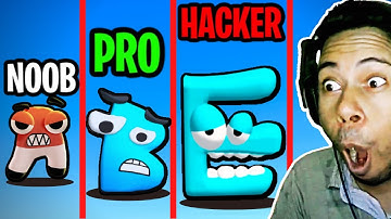 NOOB vs PRO vs HACKER In Alphabet Lore Run Letter Go!