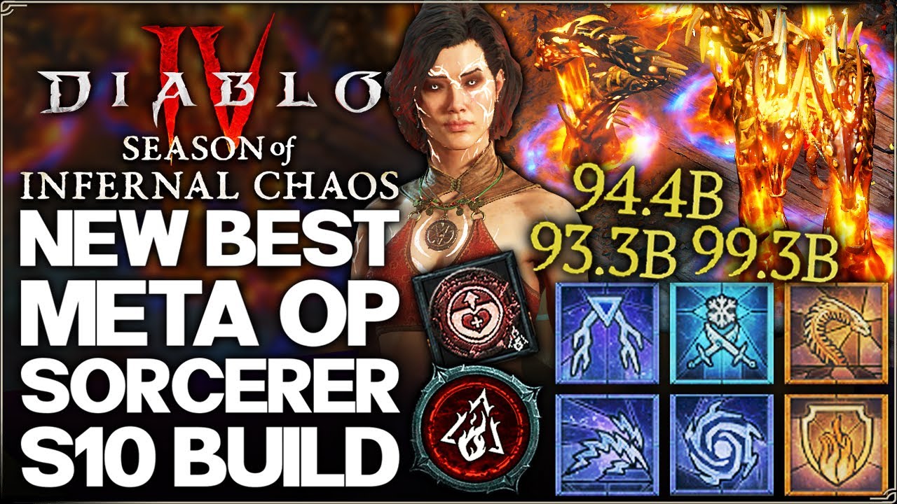 Diablo 4 - New Best OP TRILLION DAMAGE Sorcerer Build - Season 10 Meta ...