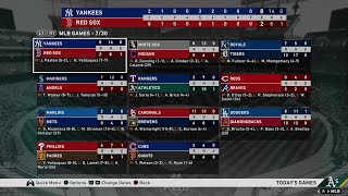 The latest news, broken into three segments, from mlb's virtual
league. segment 1: recaps ( 2: standings 3: league leaders
