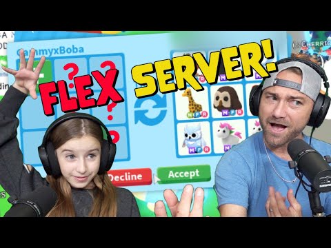 Cammy and Mike Trade in Flex Server! Round 2 Showdown in Roblox Adopt Me.