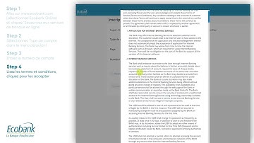 Ecobank Online: Auto-enrôlement à l