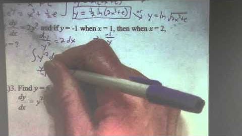 Calculus AB - Solving Separable Differential Equations - NC 68