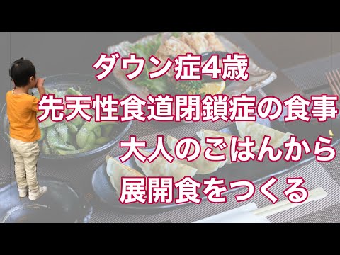 先天性食道閉鎖症4歳　大人の晩ごはんから展開食をつくる