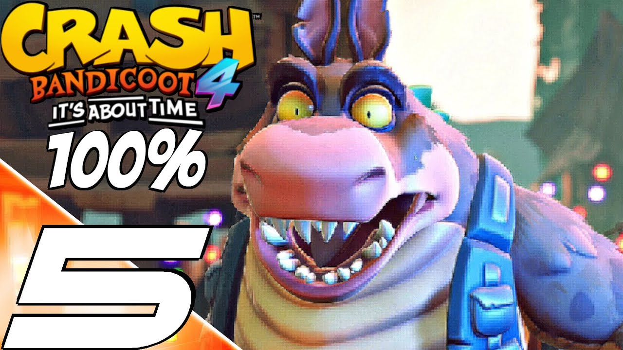 Crash Bandicoot 4: It's About Time - Gameplay Walkthrough Part 5 (100%) All Gems, Boxes, Relics