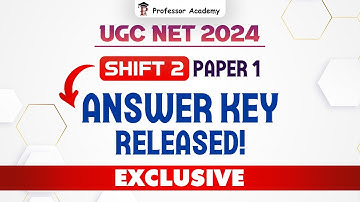 UGC NET JUNE 2024 | Paper - 1 | Shift - 2 | Tentative Answer key released |
