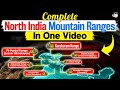 All Mountain Ranges of North India | Through Map | Animation Content | UPSC CSE