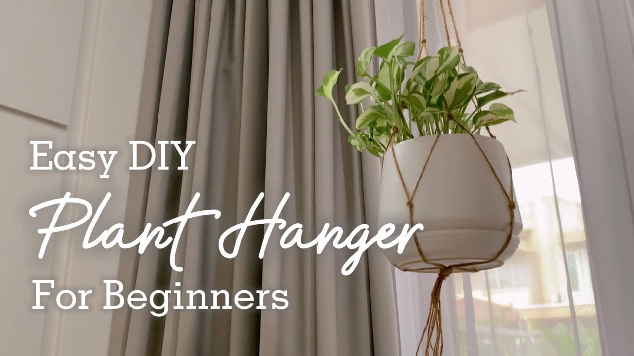 Simple DIY Plant Hanger Tutorial Indoor Gardening Idea 🪴 YouTube