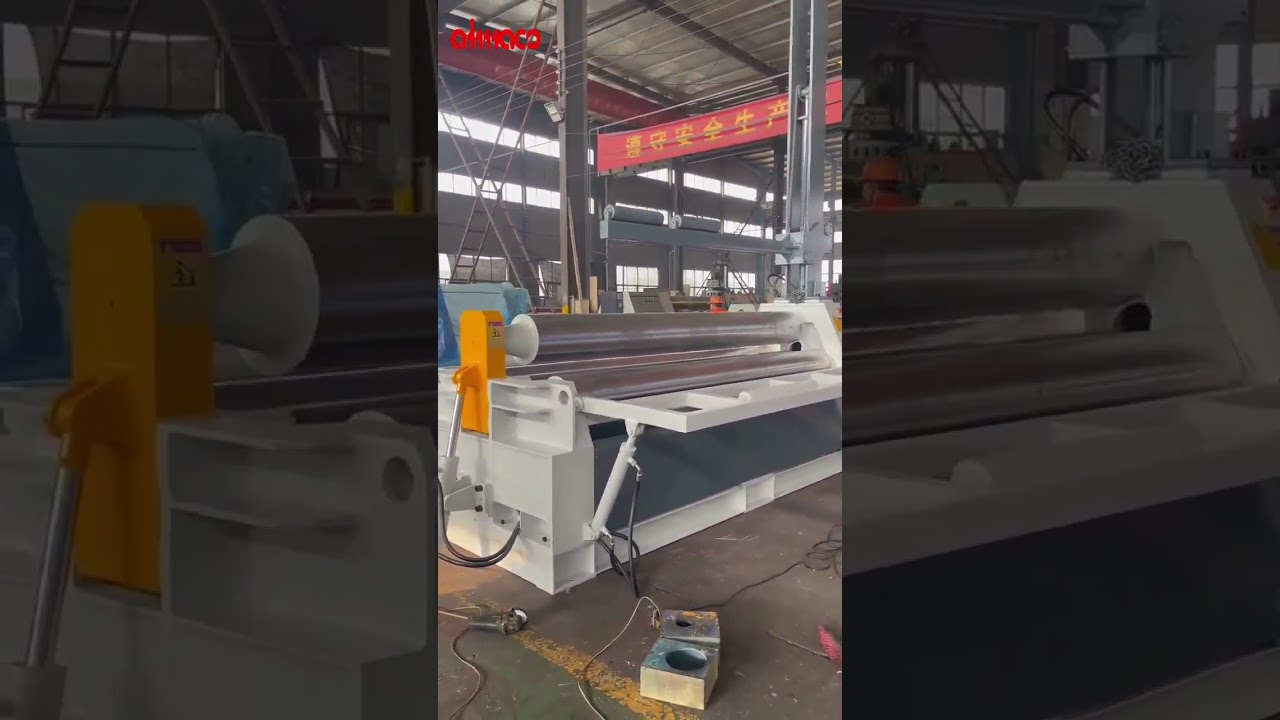 Full hydraulic CNC sliding rail type four-roller bending machine