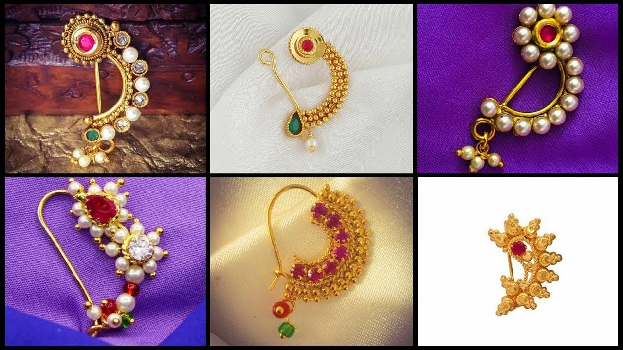 Maharashtrian Nath / Latest Gold Nath Design / Beautiful Marathi Nose Ring  Design / Moti Nath - YouTube
