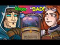 Two magic players try to guess which hearthstone card is better