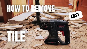 How to Remove Tile Flooring in Minutes | Bosch GBH18V-20 SDS-plus Rotary Hammer Chisel
