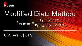 CFA Level 3 | GIPS: Modified Dietz method