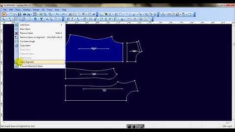 Optitex PDS Seam Segment tool, Use the Seam Segment tool to quickly apply seam allowance by clicking