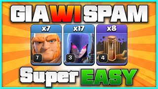 TH10 War Attack Strategy 3 Star - Town Hall 10 Attack Strategy Giants Witch - Clash of Clans