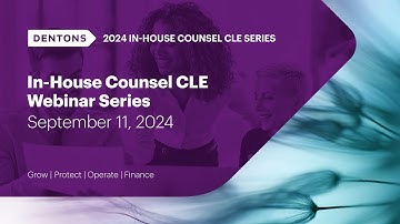 In House Counsel CLE Webinar Series