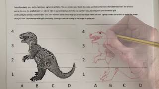 Drawing Grid Construction with directional line and mark making