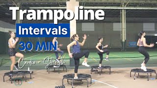 30 MIN Trampoline Intervals | Cardio + Strength | Low-Impact Workout | At Home Rebounder