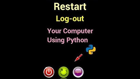 Shutdown, Restart & Logout your  Computer Using Python  ||  Python Community #shorts