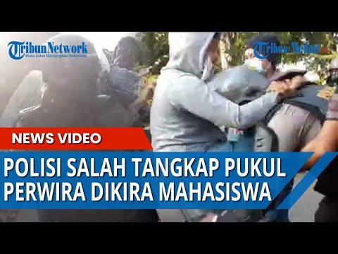 VIRAL Video Polisi Salah Tangkap, Perwira yang Dikira Mahasiswa Provokator