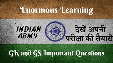 Army gd important question // Gk & Gs आर्मी का सपना होगा पुरा // by Rohit . V