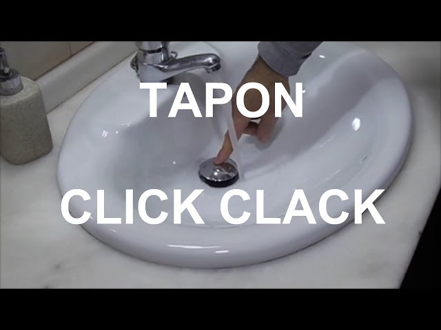 Click-Clack - Tapón de desagüe para lavabo (cuadrado, con recubrimiento en  polvo, con botón)