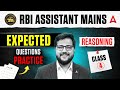 RBI Assistant 2026 Mains Reasoning | Most Expected Reasoning Questions | Class 4 By Shubham Sir