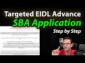 SBA Targeted EIDL Advance (Grant) Application