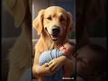 Golden Retriever Sings BABY TO SLEEP | Heartwarming Pixar-Style Animation #funny #cute #baby #dog
