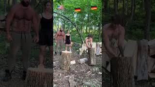 woodsplitting with 🪓🪵💪🏻 @Gino Klemm #collab #splittingwood #foryoupage #lumberjack #logsplitting