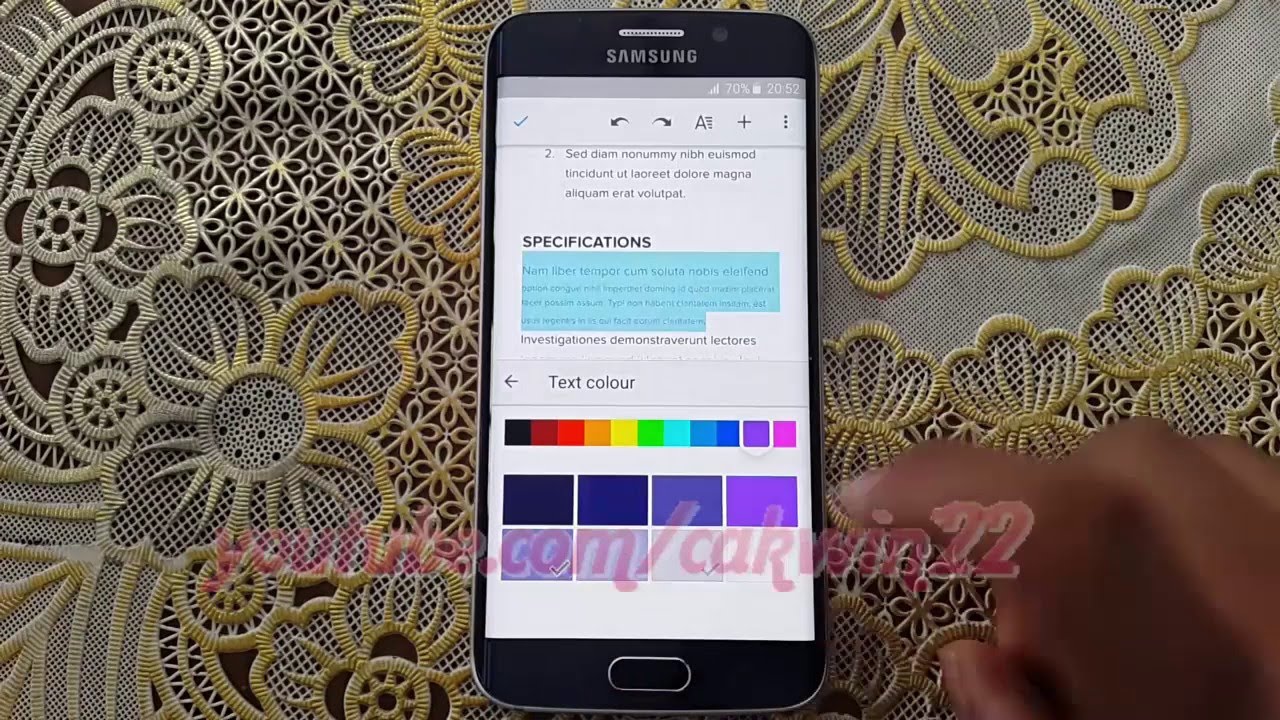 Google Docs How To Change Text Color On Android Phone YouTube