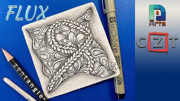 Zentangle® art -  - String Style #2 - CZT - Focus Tangle 