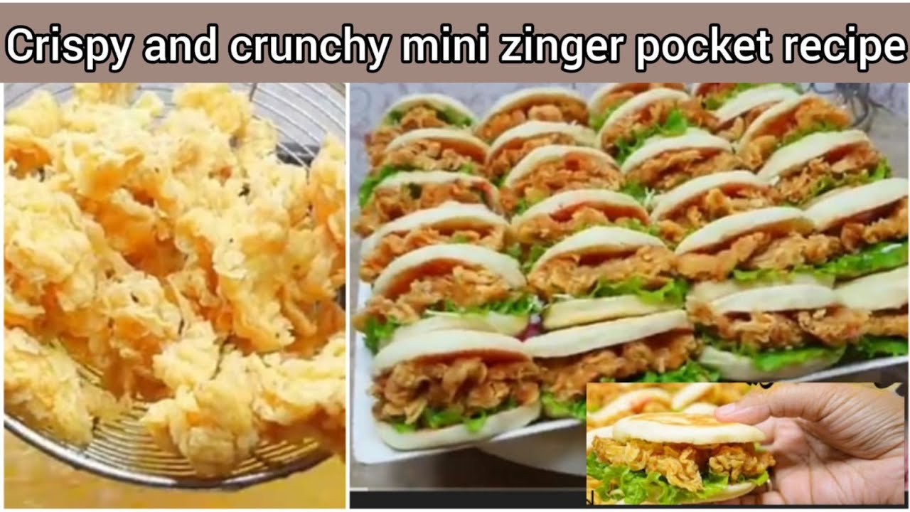 Mini Pocket crispy zinger recipe /pita bread recipe /make and freeze