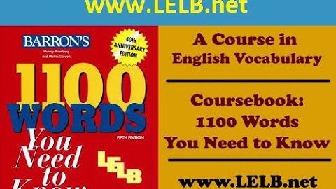 1100 Words, Week 9, Day 1  LELB Society