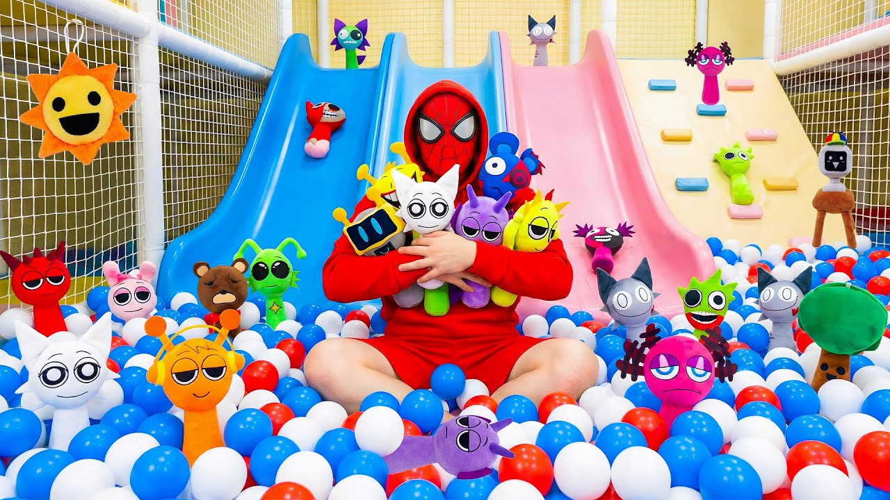 Spider-Man Uncovers the SECRET Inside Sprunki Bubble Pool! 😱